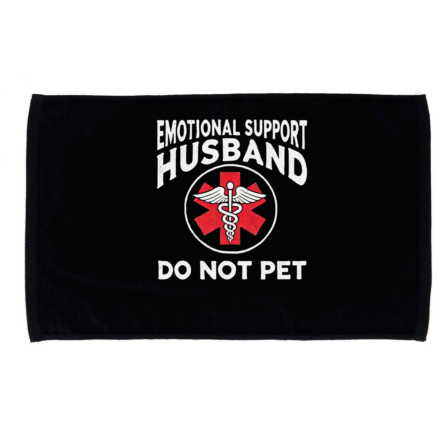 Emotional Support Husband Do Not Pet Microfiber Hand Towel