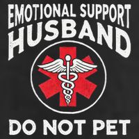 Emotional Support Husband Do Not Pet Microfiber Hand Towel
