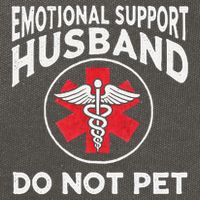 Emotional Support Husband Do Not Pet Cotton Canvas Backpack