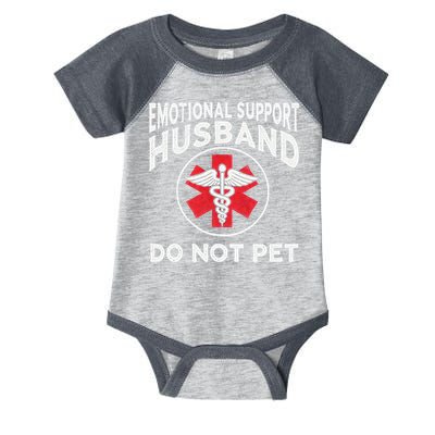 Emotional Support Husband Do Not Pet Infant Baby Jersey Bodysuit