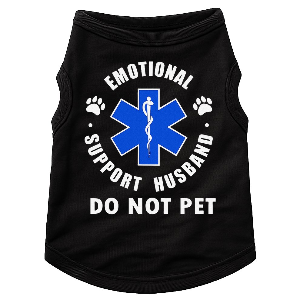 Emotional Support Husband Do Not Pet Doggie Tank