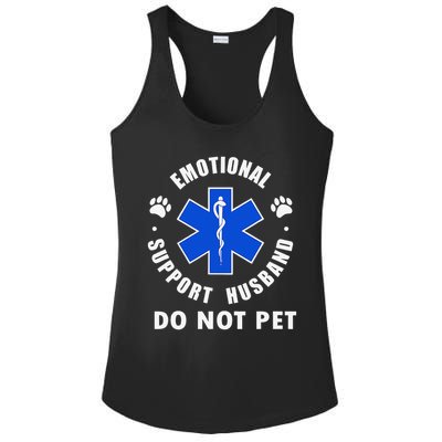 Emotional Support Husband Do Not Pet Ladies PosiCharge Competitor Racerback Tank