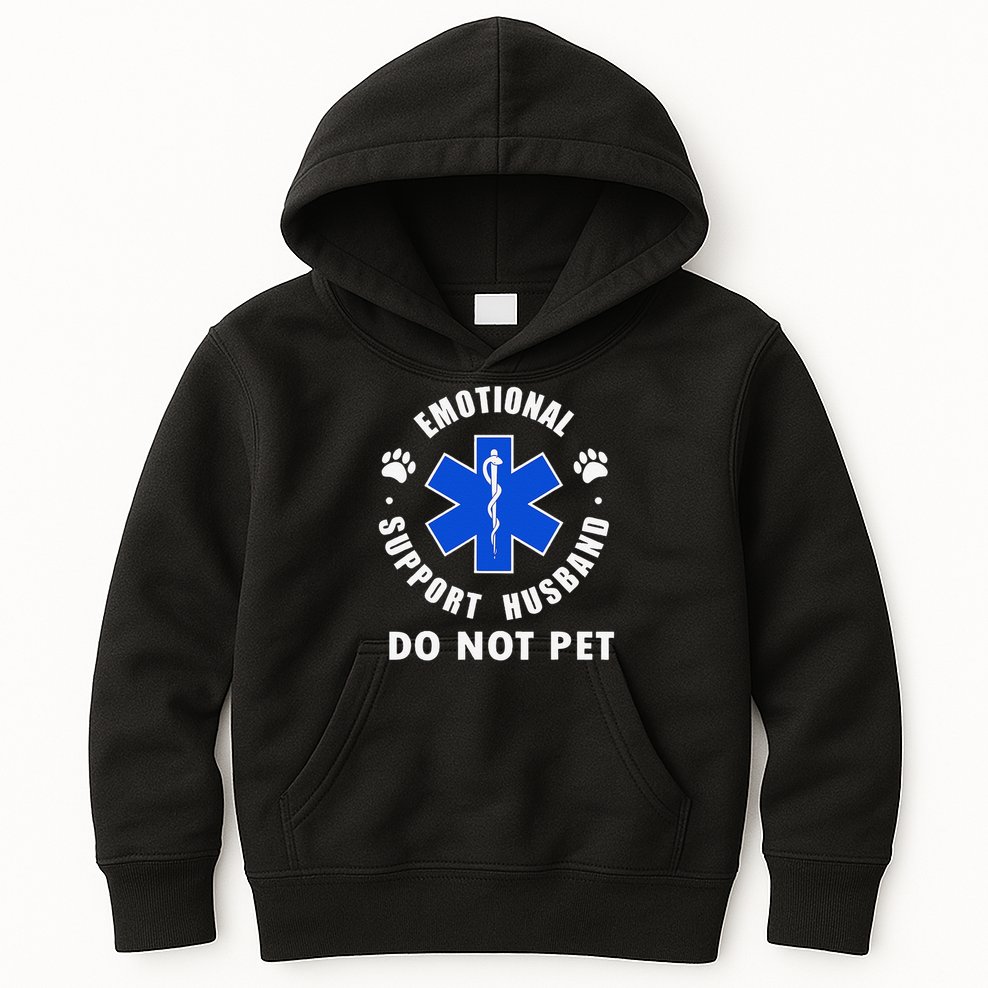 Emotional Support Husband Do Not Pet Kids Hoodie
