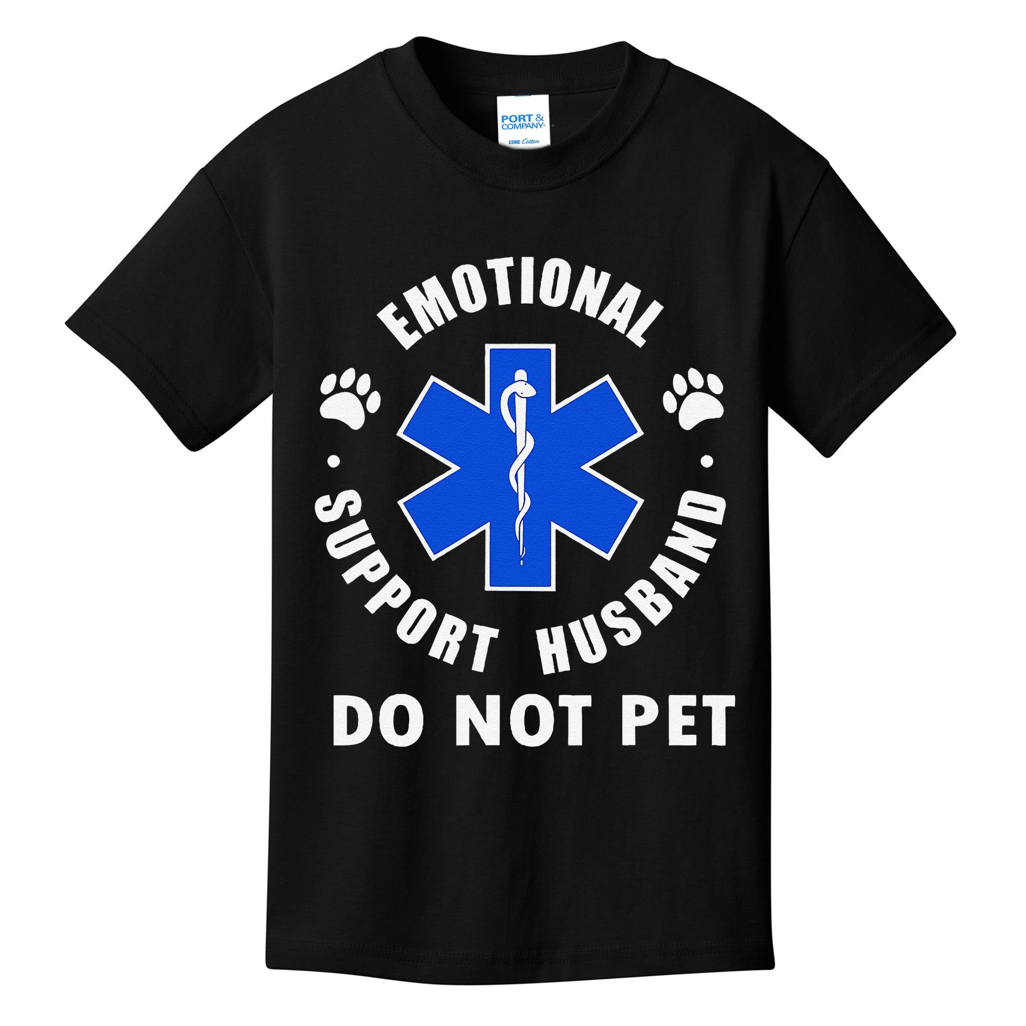 Emotional Support Husband Do Not Pet Kids T-Shirt