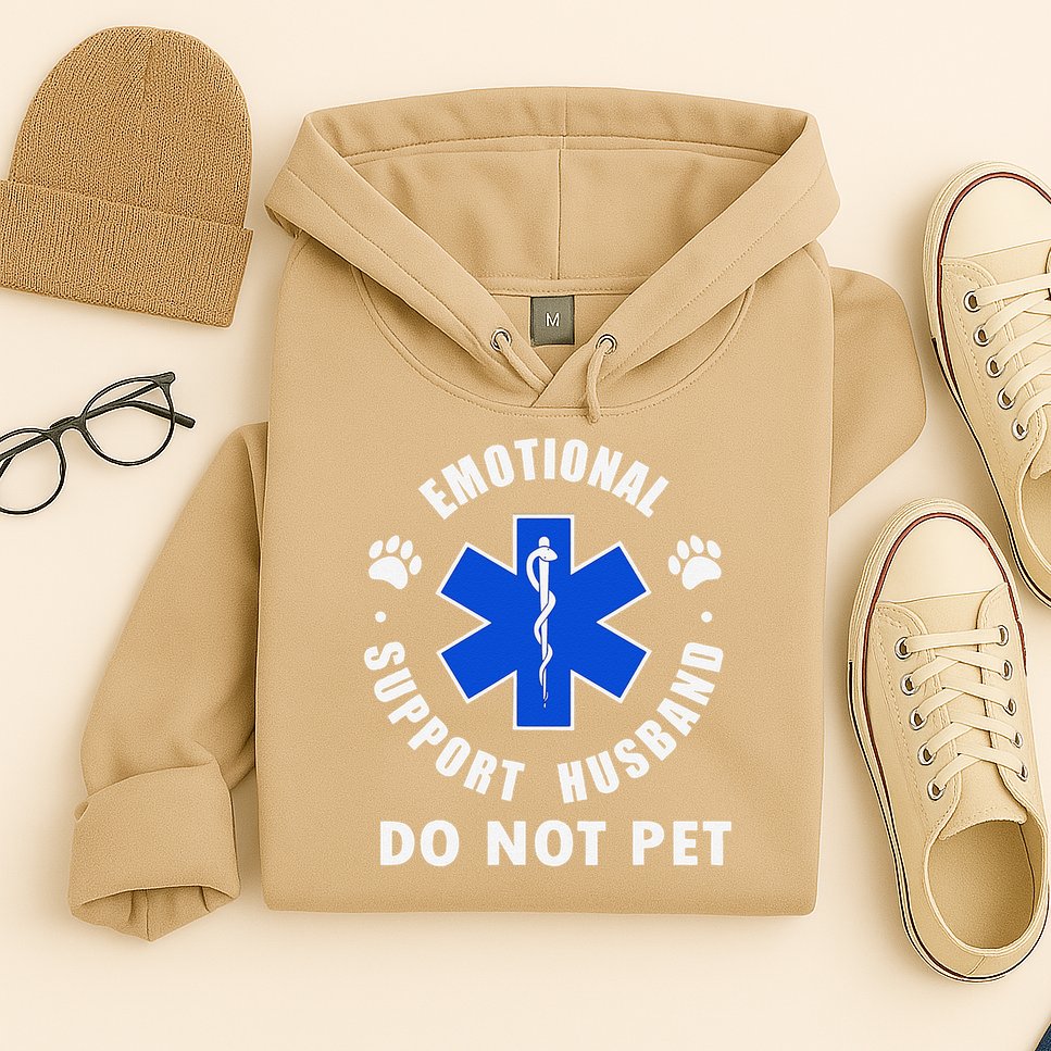 Emotional Support Husband Do Not Pet Hoodie