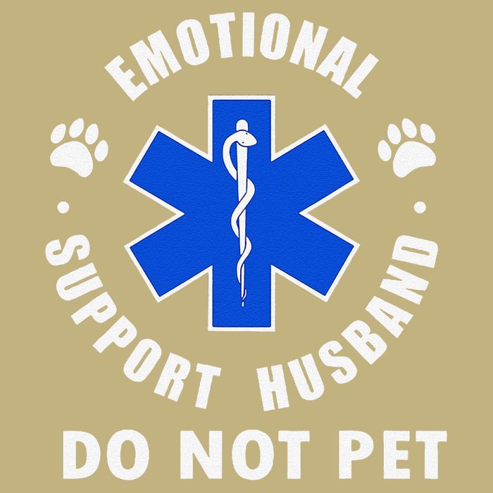 Emotional Support Husband Do Not Pet Button
