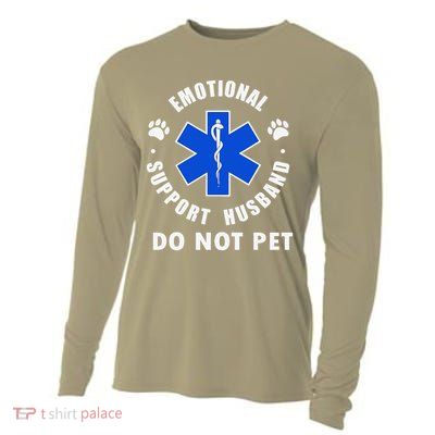 Emotional Support Husband Do Not Pet Cooling Performance Long Sleeve Crew