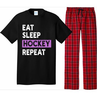 Eat Sleep Hockey Repeagift Hockey Lovers Gift Cute Gift Pajama Set