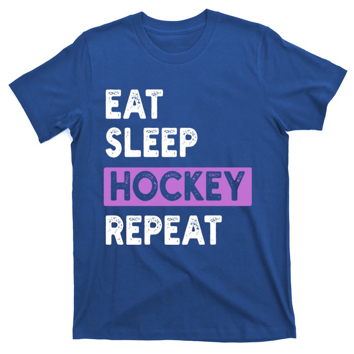 Eat Sleep Hockey Repeagift Hockey Lovers Gift Cute Gift T-Shirt