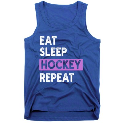 Eat Sleep Hockey Repeagift Hockey Lovers Gift Cute Gift Tank Top