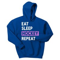 Eat Sleep Hockey Repeagift Hockey Lovers Gift Cute Gift Kids Hoodie