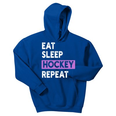 Eat Sleep Hockey Repeagift Hockey Lovers Gift Cute Gift Kids Hoodie