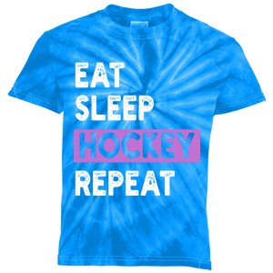 Eat Sleep Hockey Repeagift Hockey Lovers Gift Cute Gift Kids Tie-Dye T-Shirt