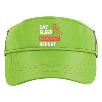 Eat Sleep Hockey Repeat Tees Ice Hockey Lovers Joke Gift Adult Drive Performance Visor