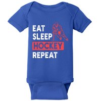 Eat Sleep Hockey Repeat Tees Ice Hockey Lovers Joke Gift Baby Bodysuit