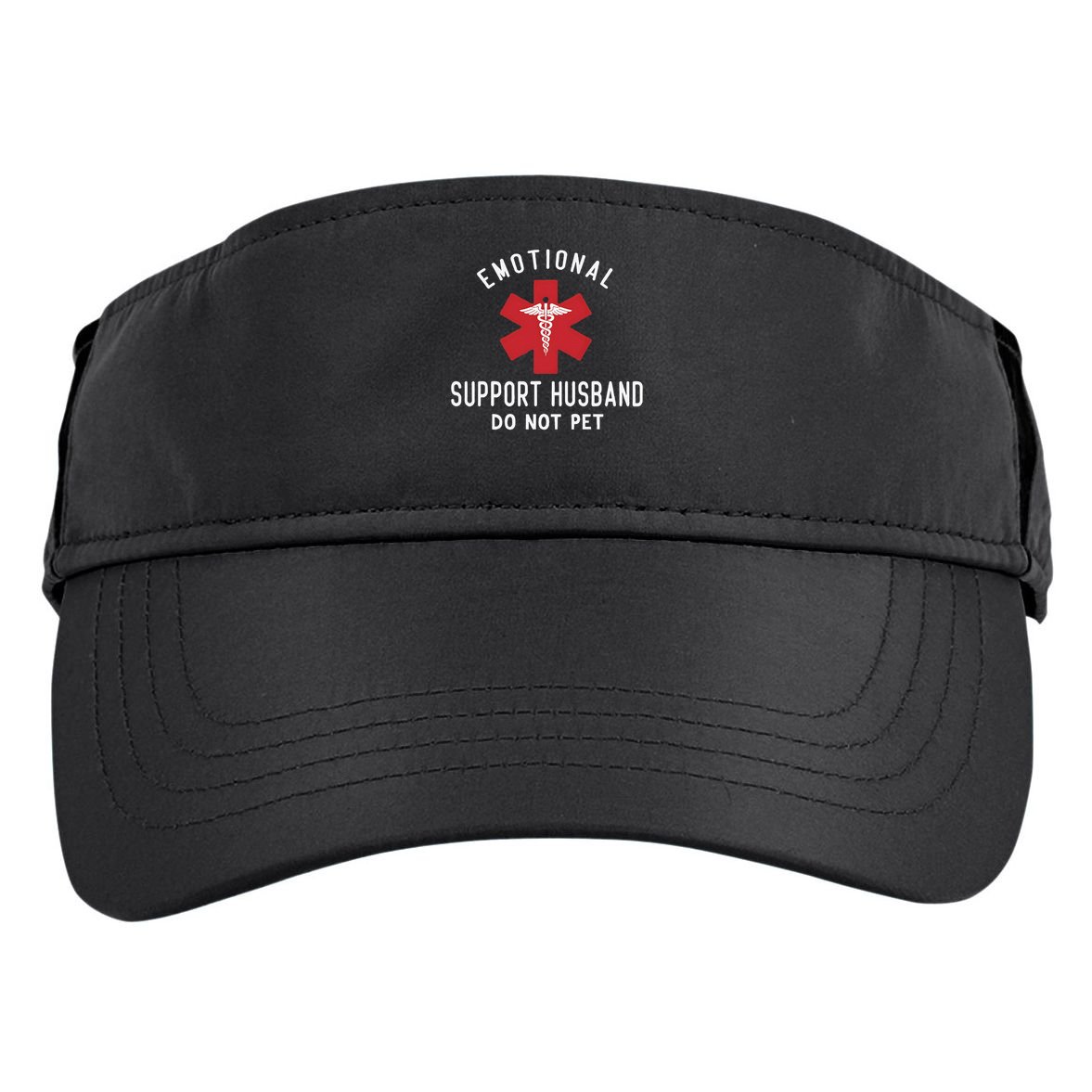 Emotional Support Husband Do Not Pet Funny Adult Drive Performance Visor
