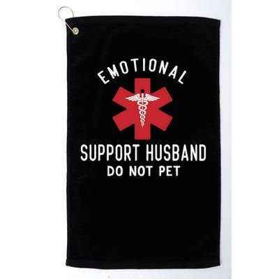 Emotional Support Husband Do Not Pet Funny Golf Towel