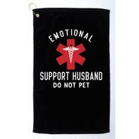 Emotional Support Husband Do Not Pet Funny Golf Towel
