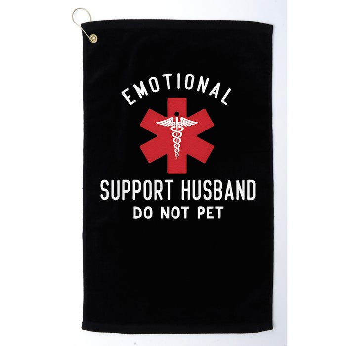 Emotional Support Husband Do Not Pet Funny Golf Towel