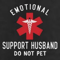 Emotional Support Husband Do Not Pet Funny Golf Towel