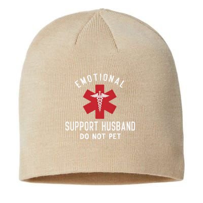 Emotional Support Husband Do Not Pet Funny Sustainable Beanie