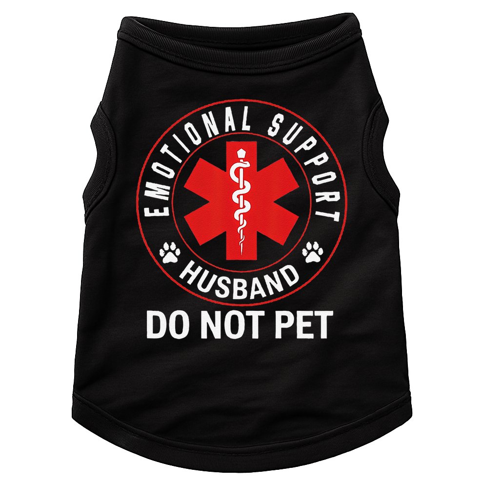 Emotional Support Husband Do Not Pet Doggie Tank