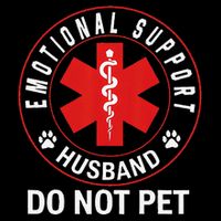 Emotional Support Husband Do Not Pet 7-Panel Snapback Hat