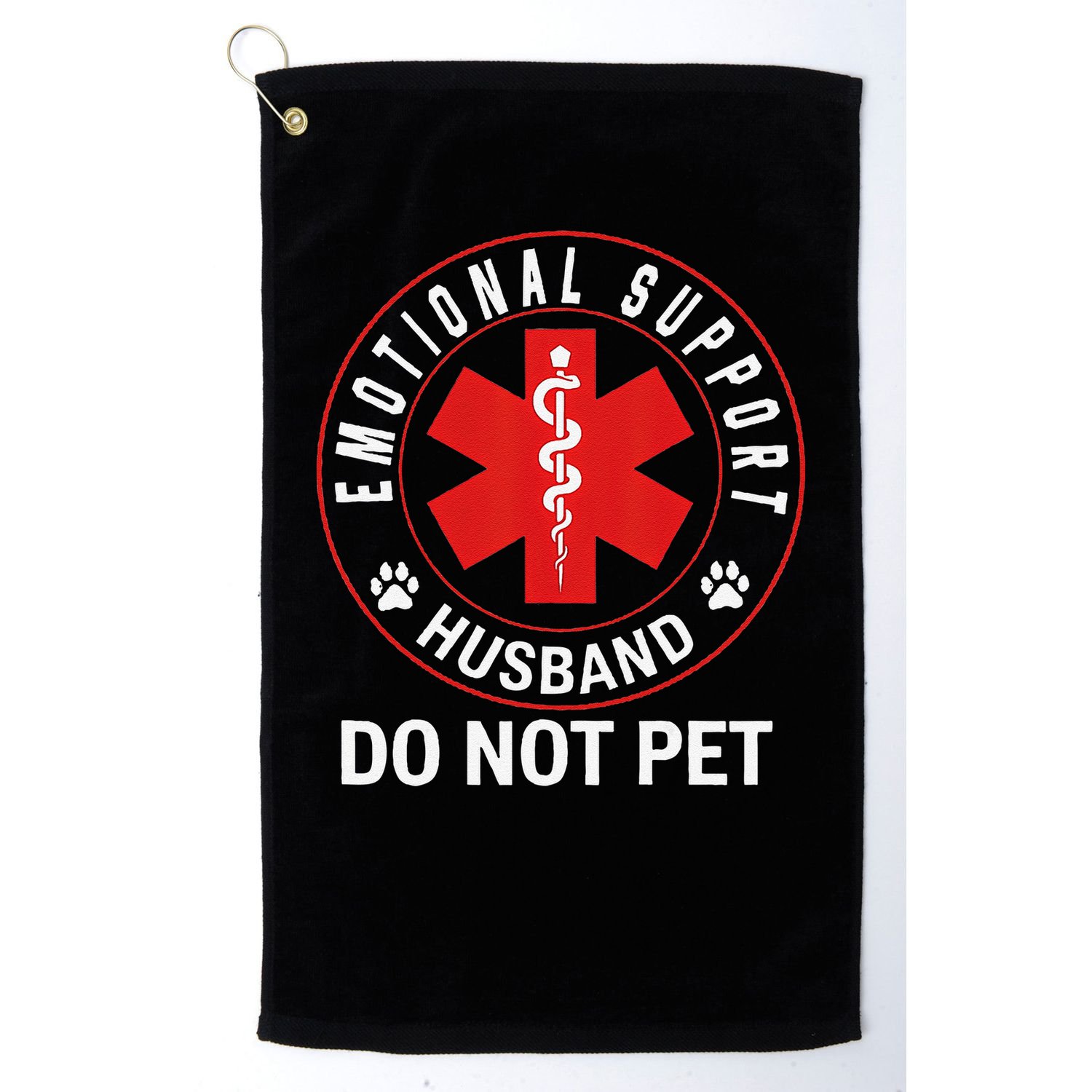 Emotional Support Husband Do Not Pet Golf Towel