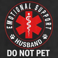 Emotional Support Husband Do Not Pet Microfiber Hand Towel