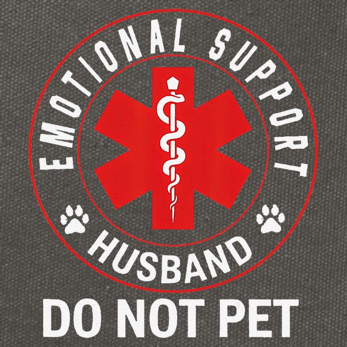 Emotional Support Husband Do Not Pet Cotton Canvas Backpack