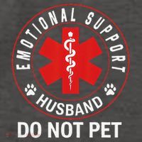 Emotional Support Husband Do Not Pet Vector Backpack