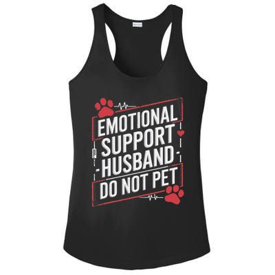 Emotional Support Husband Do Not Pet Women Funny Ladies PosiCharge Competitor Racerback Tank