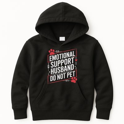 Emotional Support Husband Do Not Pet Women Funny Kids Hoodie