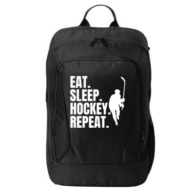 Eat Sleep Hockey Repeat Funny City Backpack