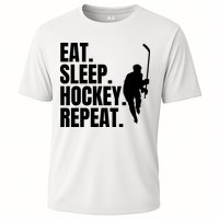 Eat Sleep Hockey Repeat Funny Cooling Performance Crew T-Shirt