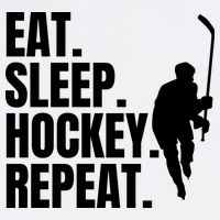 Eat Sleep Hockey Repeat Funny Cooling Performance Crew T-Shirt