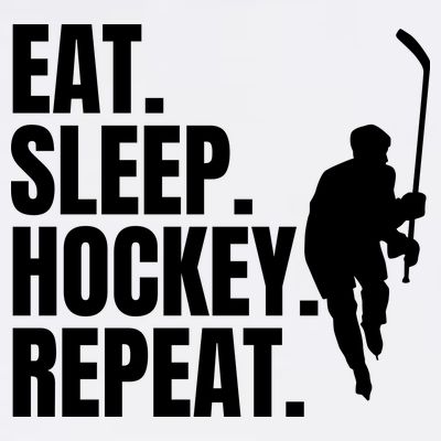Eat Sleep Hockey Repeat Funny T-Shirt
