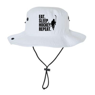 Eat Sleep Hockey Repeat Funny Legacy Cool Fit Booney Bucket Hat