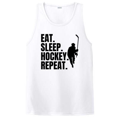 Eat Sleep Hockey Repeat Funny PosiCharge Competitor Tank