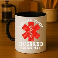Emotional Support Husband Do Not Pet Mug