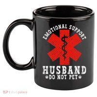 Emotional Support Husband Do Not Pet 11oz C Handle Ceramic Mug