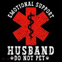 Emotional Support Husband Do Not Pet 16 in Basic Backpack