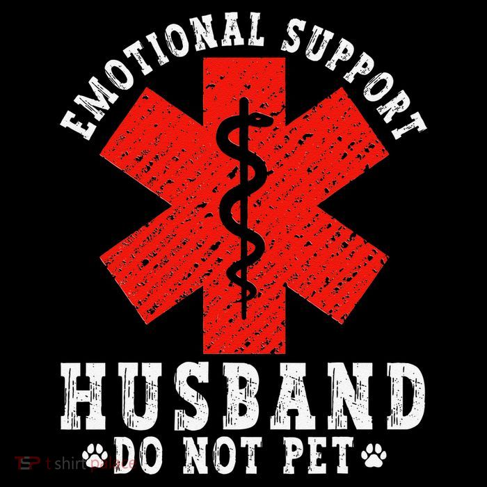 Emotional Support Husband Do Not Pet 16 in Basic Backpack