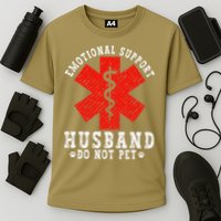 Emotional Support Husband Do Not Pet Cooling Performance Crew T-Shirt