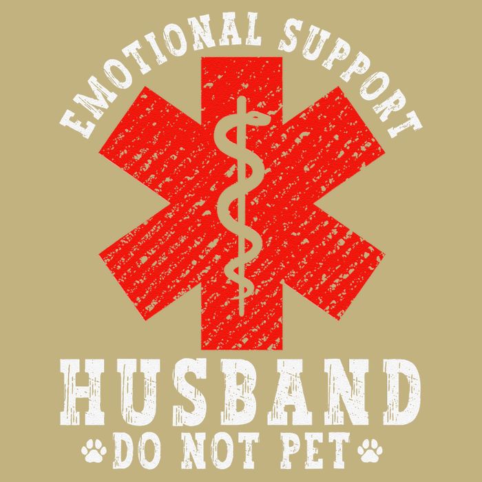 Emotional Support Husband Do Not Pet Cooling Performance Crew T-Shirt