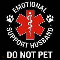 Emotional Support Husband Do Not Pet Cool Husband 7-Panel Snapback Hat
