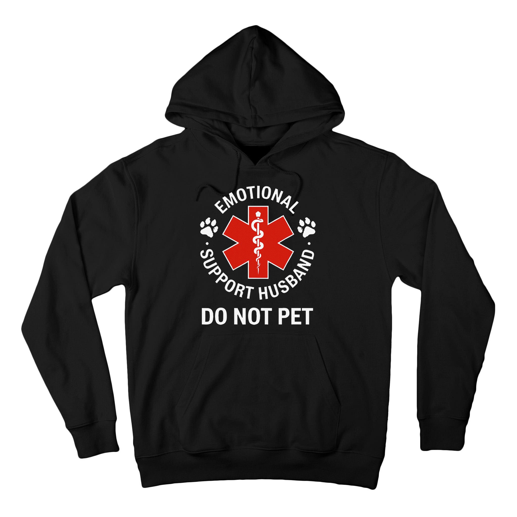Emotional Support Husband Do Not Pet Cool Husband Tall Hoodie