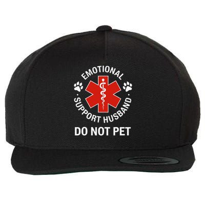 Emotional Support Husband Do Not Pet Cool Husband Wool Snapback Cap