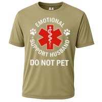 Emotional Support Husband Do Not Pet Cool Husband Cooling Performance Crew T-Shirt