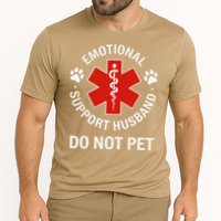 Emotional Support Husband Do Not Pet Cool Husband Cooling Performance Crew T-Shirt